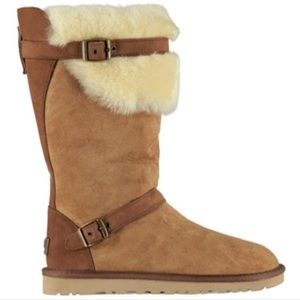 Brown / Cream / Tan Ciera Ugg Boots with Buckle